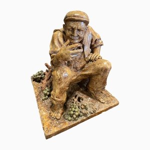 Terracotta Winemaker Sculpture-BZK-1364986