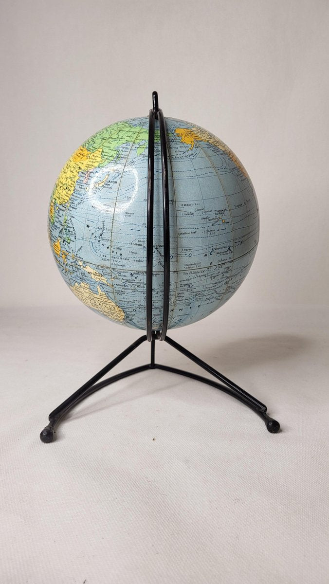 Terrestrial Globe by Girard and Barrère, 1960s