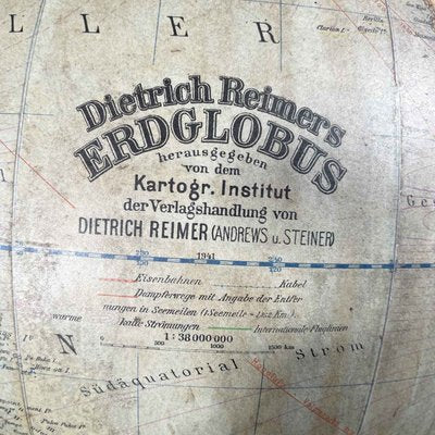 Terrestrial Globe from Dietricht Reimers, 1950s-TBU-2018515