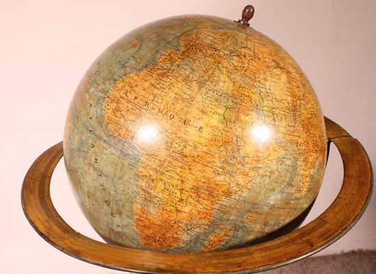 Terrestrial Library Globe on Stand from J. Forest Paris, 19th Century-HPU-1789176