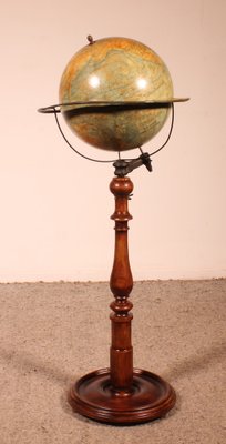 Terrestrial Library Globe on Stand from J. Forest Paris, 19th Century-HPU-1789176