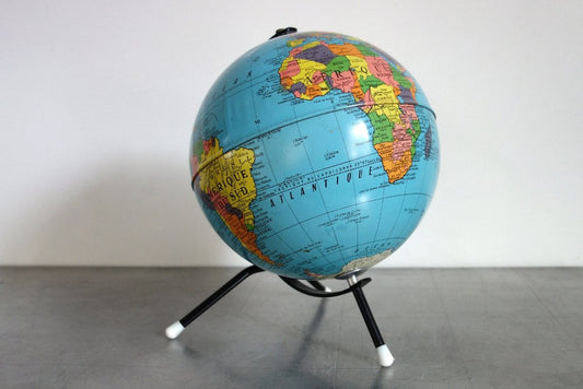 Terrestrial Tipod Globe, France, 1950s