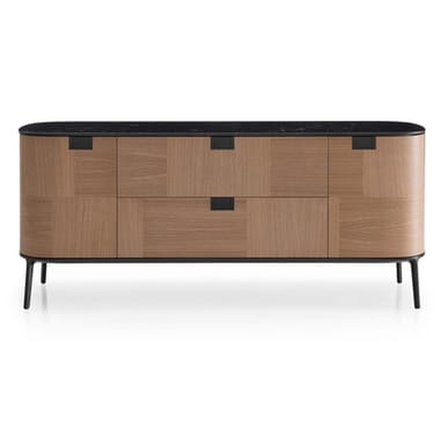 TESAURUS - Wooden Sideboard with Flap Doors