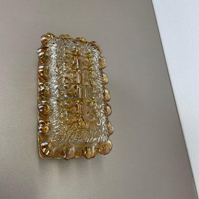 Textured Amber Wall Light Sconce in the style of Helena Tynell, Germany, 1970s-QZ-1815874