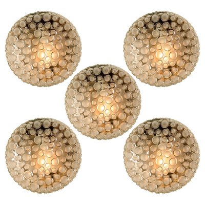 Textured Dots Glass Wall Light by Hillebrand, 1960s-VDW-1264776