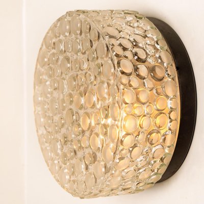 Textured Dots Glass Wall Light by Hillebrand, 1960s-VDW-1264776