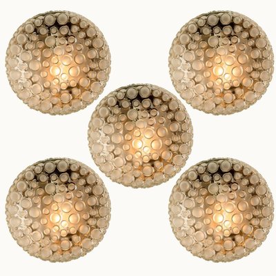 Textured Dots Glass Wall Light by Hillebrand, 1960s-VDW-1264776