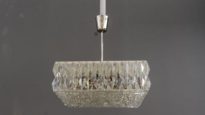 Textured Glass Chandeliers by J. T. Kalmar for Kalmar, Austria, 1950s, Set of 2-SPD-738787