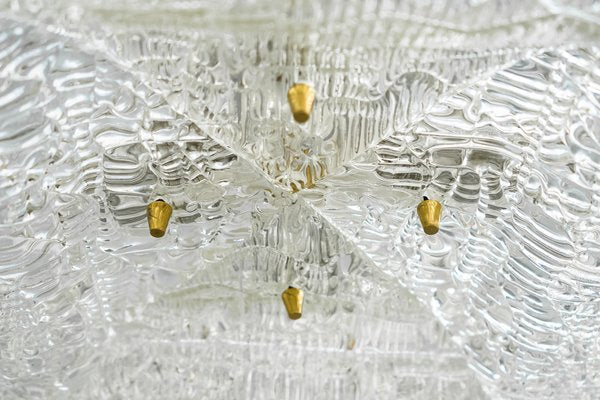 Textured Glass Chandeliers by J. T. Kalmar for Kalmar, Austria, 1950s, Set of 2-SPD-738787