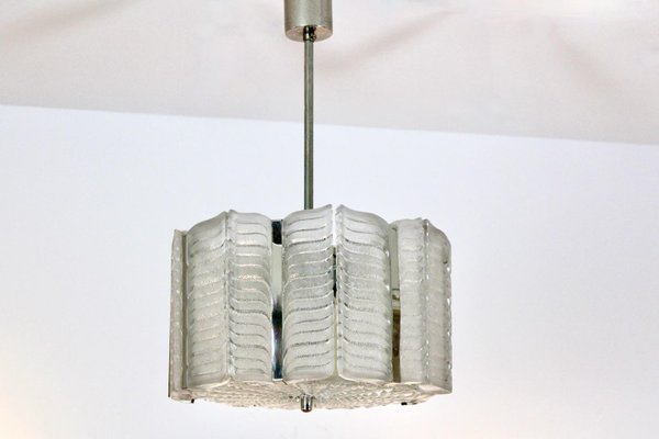 Textured Glass & Nickel Pendant from Kalmar-MO-1158530