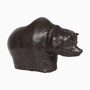 Textured Glaze Bear Sculpture by Rudi Stahl, Germany-DEK-932586