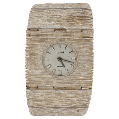 Textured Silver Ladys Watch, 1970s-OLU-1346524