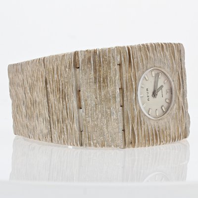 Textured Silver Ladys Watch, 1970s-OLU-1346524