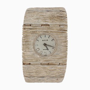 Textured Silver Ladys Watch, 1970s-OLU-1346524