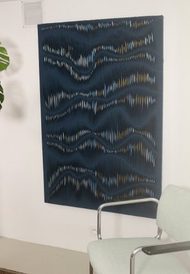 Textured Table Wave Effect in Green Fabric-OTF-1777920