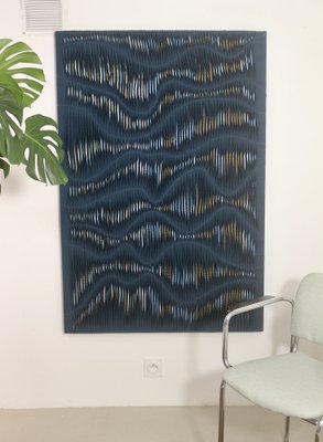 Textured Table Wave Effect in Green Fabric-OTF-1777920