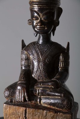 Thai Artist, Sculpture of Buddha, 19th Century, Walnut-RCE-1719944