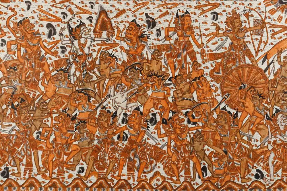 Thai Artist, The War Between Heaven and Hell, 1960, Painting