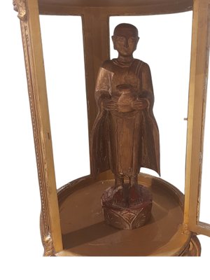 Thai Statue of Buddha, Carved Wood-TCS-1156175