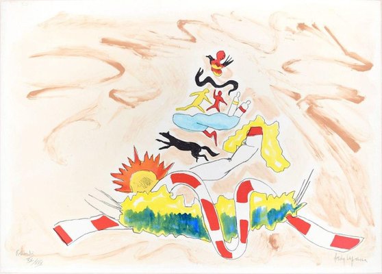 The Adventures of Pinocchio - Original Litho Reotuché by Fredy Lapenna - 1990s 1990s-ZCI-760461