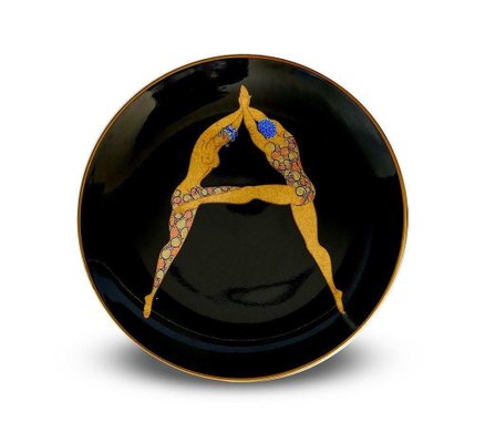 The Alphabet Ceramic Plate Set after Erté, 1986, Set of 4-ZCI-752728