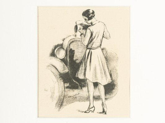 The Automobile and the Woman, Heliogravure on Paper, Framed-GPP-1095802