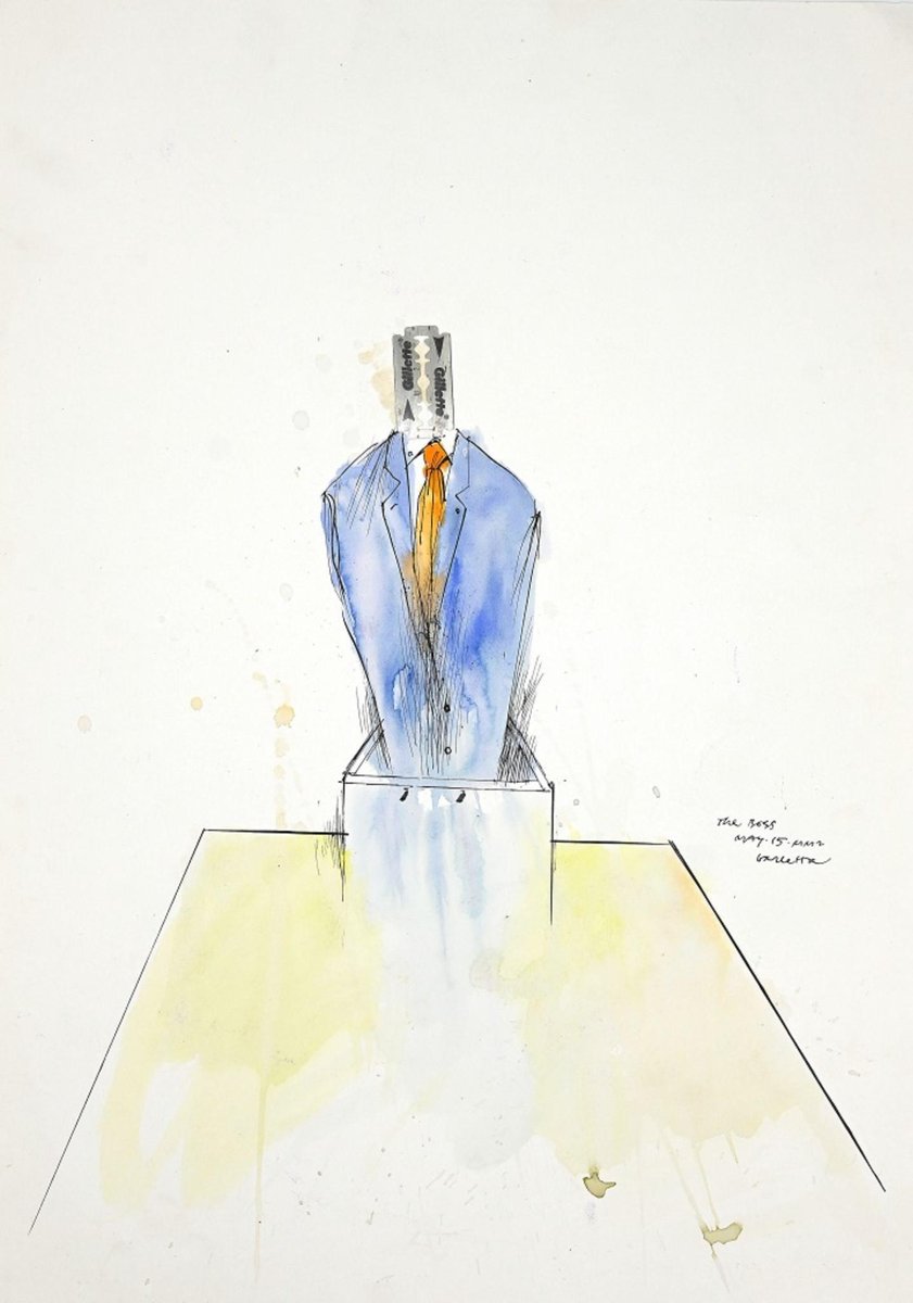 The Boss - Original Ink and Watercolor by Sergio Barletta - 2012