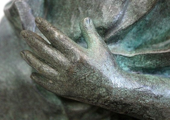 The Boules Player, Bronze Sculpture with Green Patina, Early Twentieth Century-RVK-805574