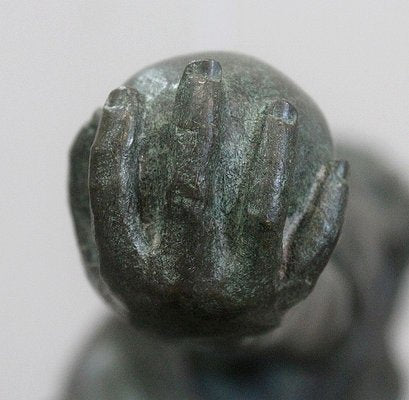 The Boules Player, Bronze Sculpture with Green Patina, Early Twentieth Century-RVK-805574