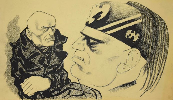 The Dictator, Original ink by Adolf Reinhold Hallman, 1938-ZCI-892007