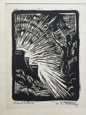 The Evocation - Original Woodcut - Early 20th Century Early 20th Century-ZCI-757766