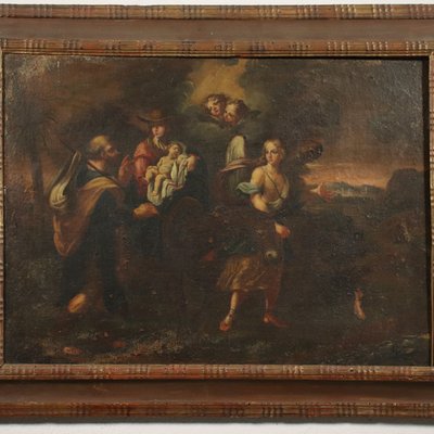 The Flight Into Egypt, 18th-Century, Oil on Canvas, Framed-VMM-1157446