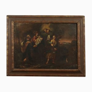 The Flight Into Egypt, 18th-Century, Oil on Canvas, Framed-VMM-1157446