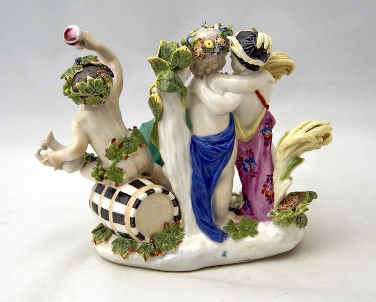 The Four Seasons Cherubs Figurine Group the by Kaendler for Meissen, 1750s