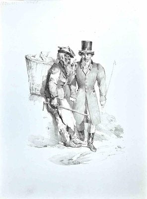 The Gentleman and the Wayfarer, Original Etching, Late-19th-Century-ZCI-1270495