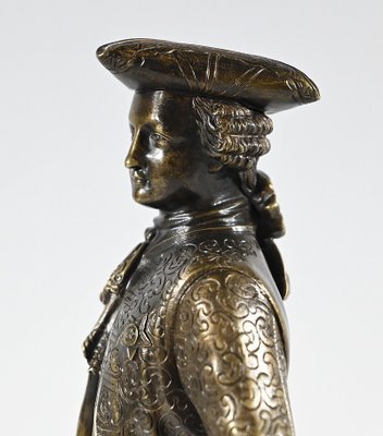 The Gentleman with the Tricorn, Late 19th Century, Bronze-RVK-1793531