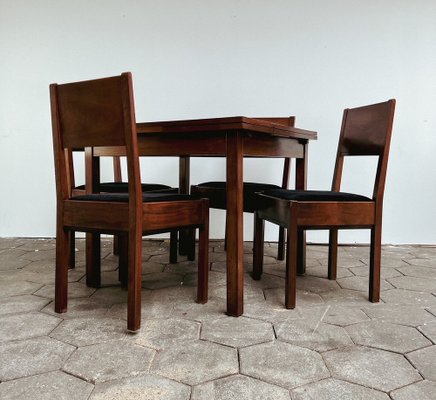 The Hague School Dining Set by J.A. Muntenman for Lov Oosterbeek, 1920s, Set of 5-ORQ-1746249