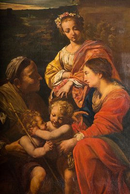 The Holy Family, Late 19th-Century, Oil on Canvas, Framed-KKK-1326057