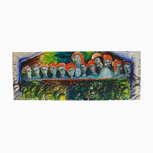 The Last Supper, Oil on Canvas, Ettore Sguera-YNQ-887695