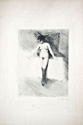 The Little Model - Original Drypoint by Lino Selvatico - 1910 1910-ZCI-758973