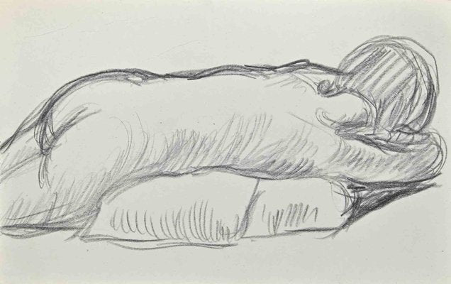 The Lying Down Nude, Original Drawing, Early 20th-Century-ZCI-1255933