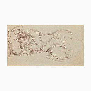 The Lying Down Nude, Original Drawing, Early 20th-Century-ZCI-1255936