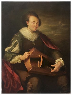 The Musician, Neapolitan School, 1800s, Baroque, Oil on Canvas-YUW-914310