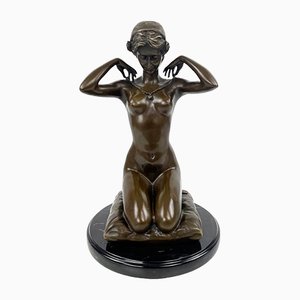 The Necklace Bronze Figure by Paul Ponsard-VMP-1169022