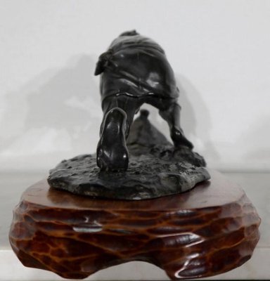 The Peasant Trapping the Bird Under His Hat, 20th-century, Bronze-RVK-1235582