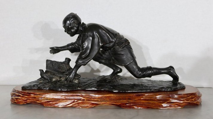 The Peasant Trapping the Bird Under His Hat, 20th-century, Bronze-RVK-1235582