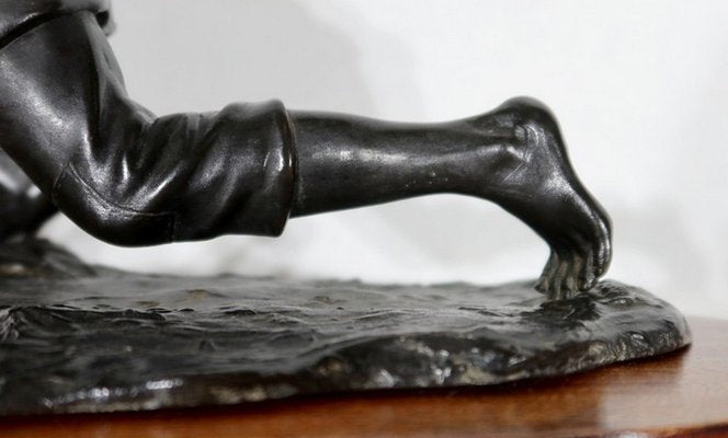 The Peasant Trapping the Bird Under His Hat, 20th-century, Bronze-RVK-1235582