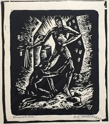 The Plea - Original Woodcut - Early 20th Century Early 20th Century-ZCI-757770