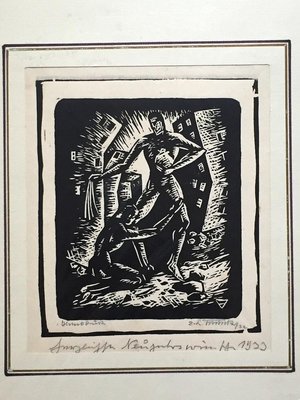 The Plea - Original Woodcut - Early 20th Century Early 20th Century-ZCI-757770