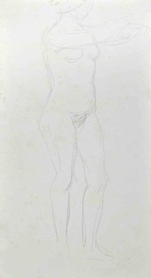 The Posing Nude, Original Drawing, Early 20th-Century-ZCI-1255930